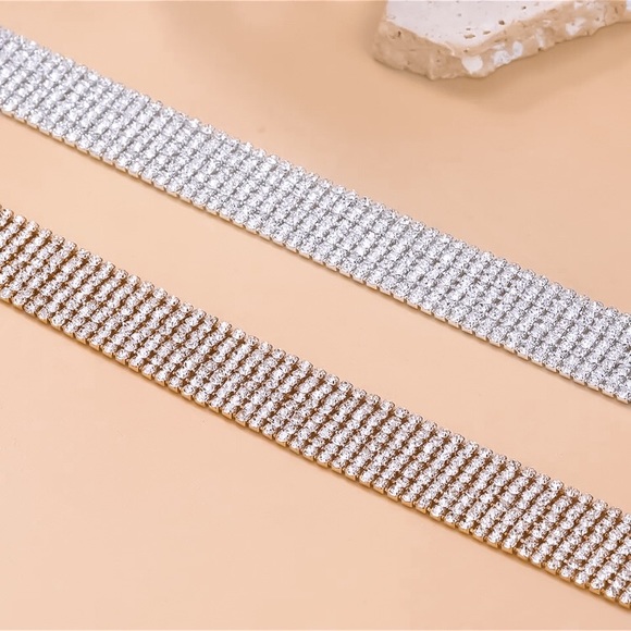 🔵𝟲𝟱%𝗢𝗙𝗙 𝗯𝘂𝗻𝗱𝗹𝗲𝘀 𝟯+🔵 NEW 2 Layered Long Drop Rhinestone Necklace - Picture 5 of 16